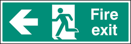 Fire exit left arrow