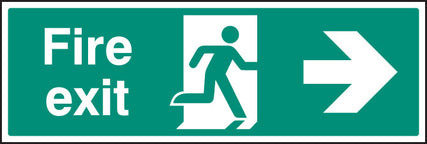 Fire exit right arrow