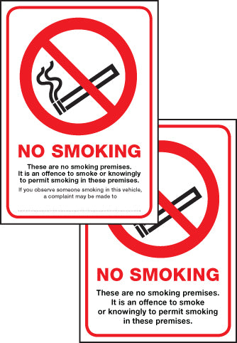 Scotland no smoking premise double sided