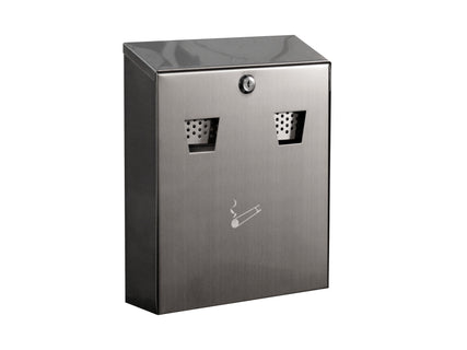 Wall mounted stainless steel cigarette bin