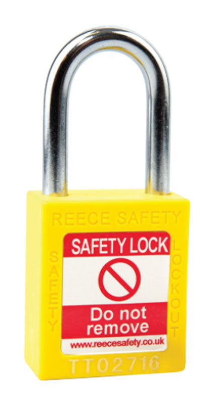Safety Lockout Padlock, Keyed Different, Yellow