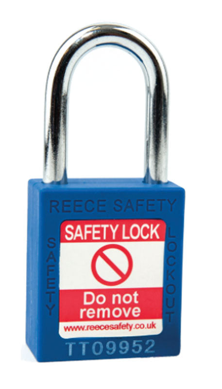 Safety Lockout Padlock, Keyed Different, Blue