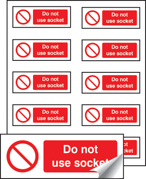 Do not use socket sheet of 10 labels 40x18mm