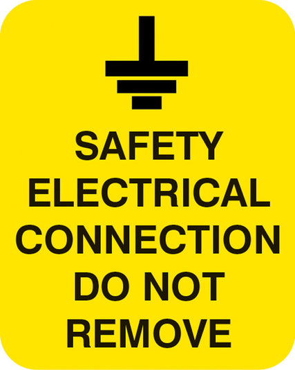 Safety electrical connection do not remove Sheet of 25 labels 40x50mm