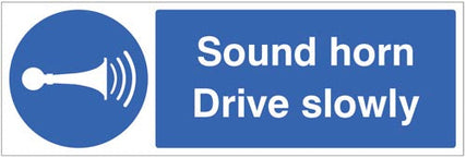 Sound horn drive slowly
