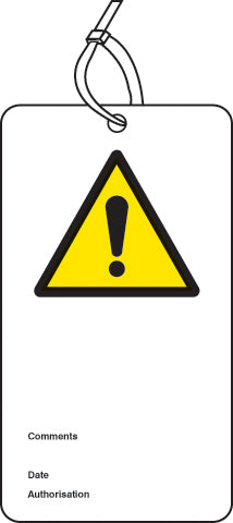 Double Sided Safety Tags (Pack of 10) Exclamation!