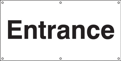 Entrance banner c/w eyelets
