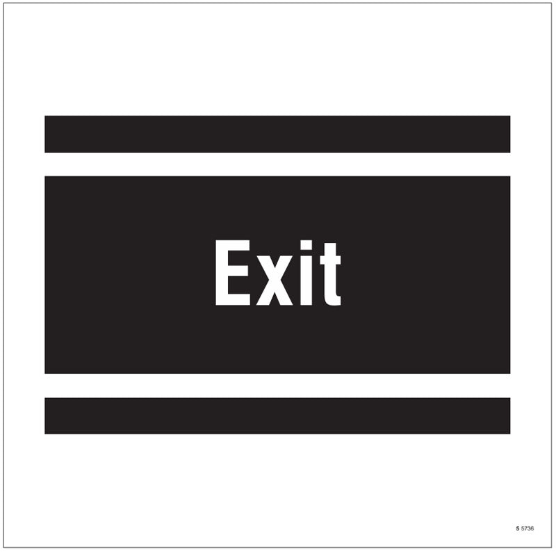 Exit, site saver sign 400x400mm