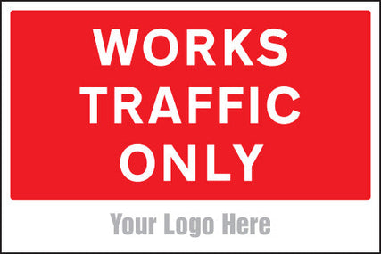 Works traffic only, site saver sign 600x400mm