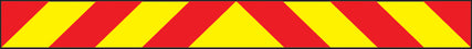 Vehicle hazard panel 1400 x 140mm reflective magnetic
