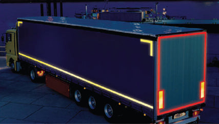 Red lorry marking contour tape 55mmx12.5m (rigid vehicle)