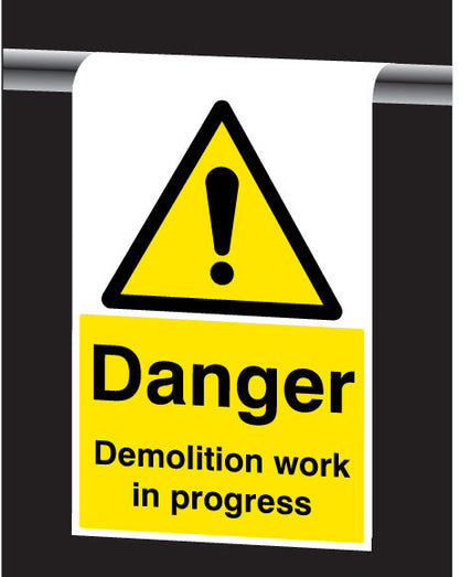 Roll top - Danger demolition work in progress