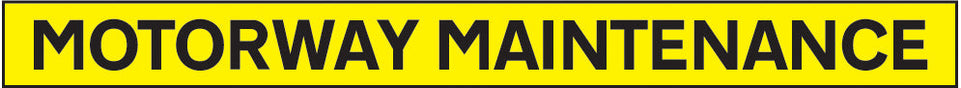 Motorway maintenance - 1300x100mm reflective magnetic
