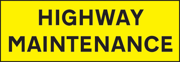 Highway Maintenance 800x275mm reflective magnetic