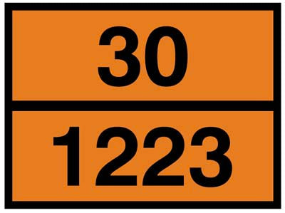 Hazchem ADR plate - diesel/gas oil - embossed stainless steel 400x300mm