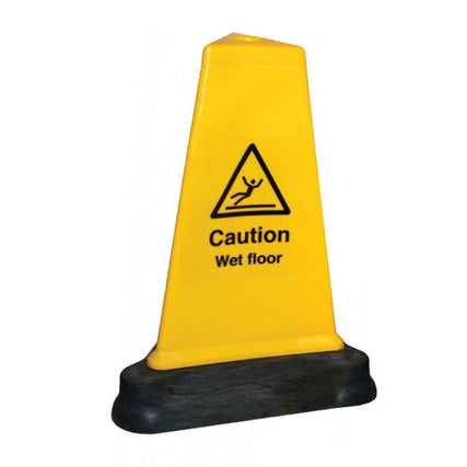 Caution wet floor hazard cone triangular 500mm