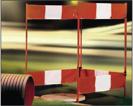 Folding barrier regular 3 sides 750x1100