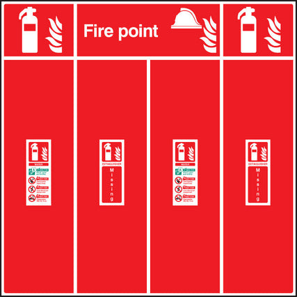 Fire extinguisher location board double