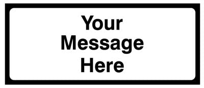 Supplementary plate (Your Message here) 850x355 Class RA1 zintec