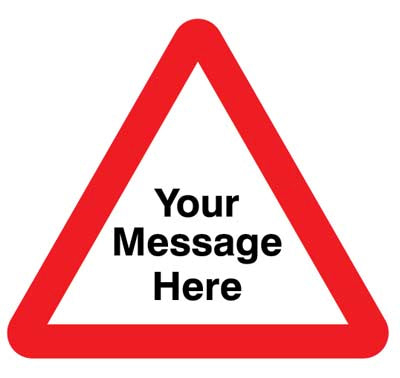 Your message here 600mm triangle Class RA1 zintec