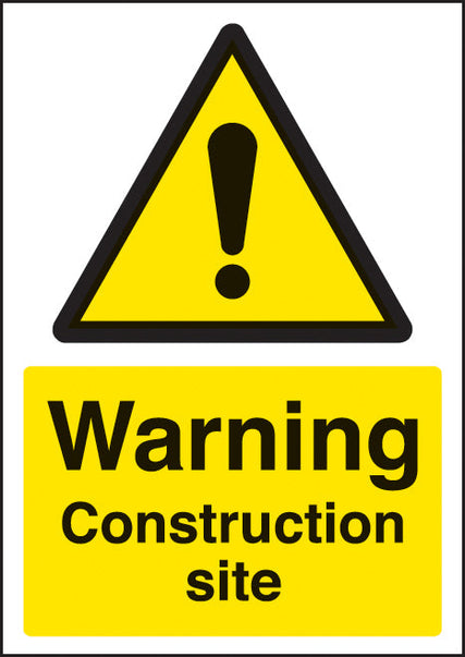 Warning construction site - A4 rp