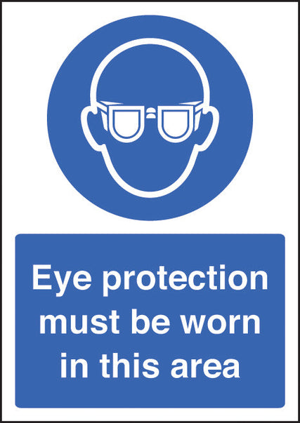 Eye protection must be worn - A4 rp
