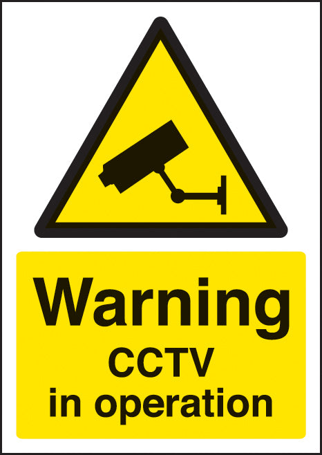 Warning CCTV in operation - A4 rp
