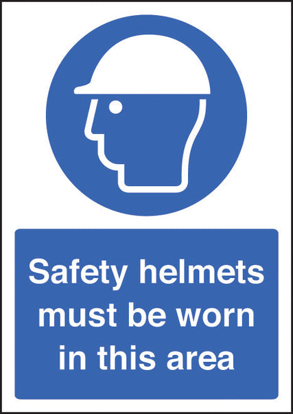 Safety helmet must be worn - A4 sav