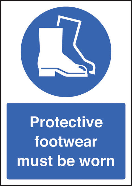 Protective footwear must be worn - A4 sav