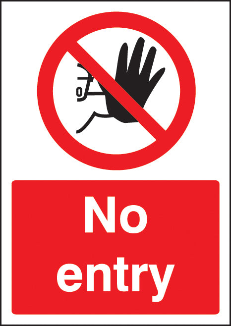 No entry - A4 rp