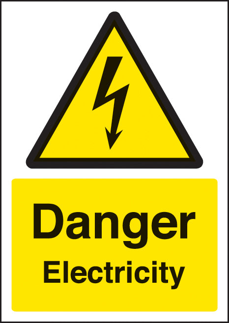 Danger electricity - A4 sav