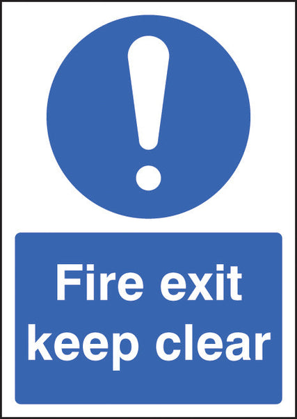 Fire exit keep clear - A4 rp