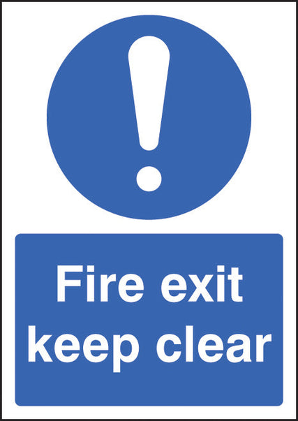 Fire exit keep clear - A4 sav