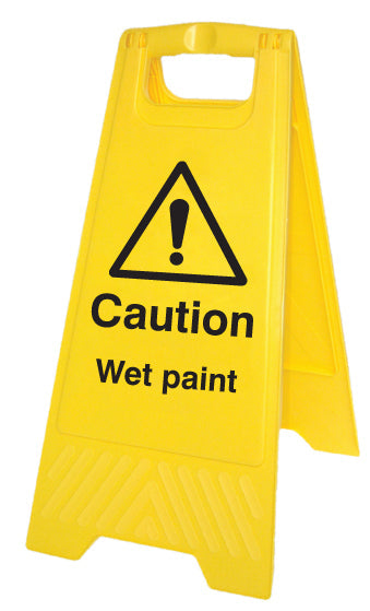 Caution wet paint (free-standing floor sign)