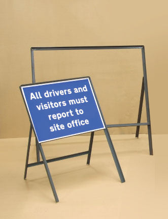 Road sign frame double sided 600x450mm - 300mm legs