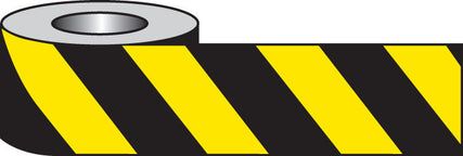 Black & yellow non-adhesive barrier tape 70mmx500m