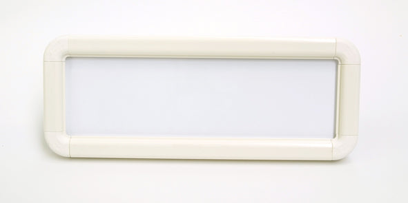 Suspended frame 450x150mm white c/w kit