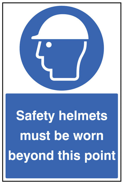 Safety helmets must be worn floor graphic 400x600mm