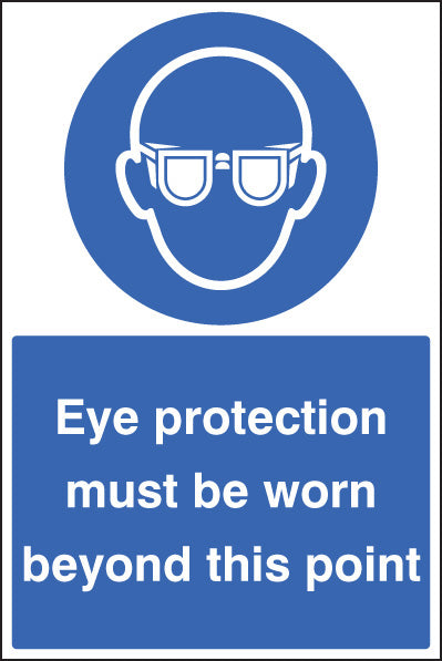 Eye protection must be worn floor graphic 400x600mm