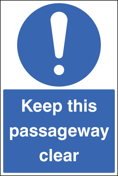 Keep this passageway clear floor graphic 400x600mm