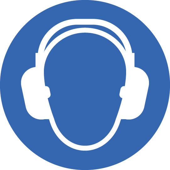 Ear protectors floor graphic 400mm dia