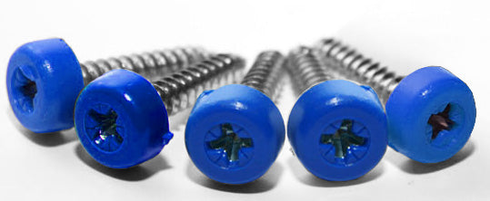 Poly top screws blue (pack 12)