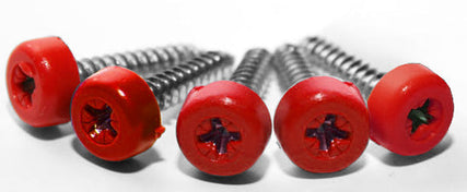 Poly top screws red (pack 12)