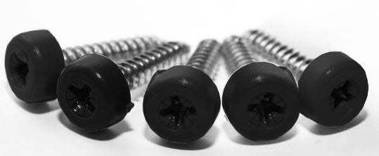 Poly top screws black (pack 12)