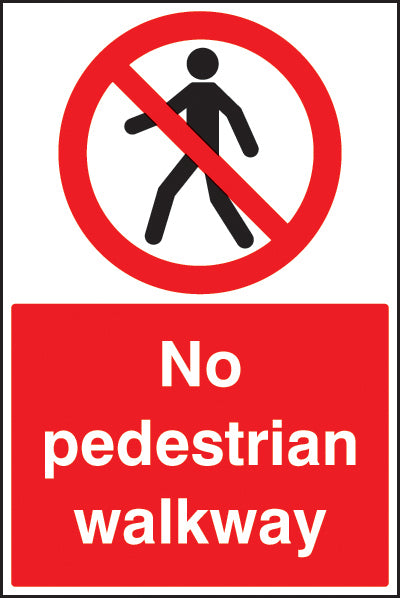 No pedestrian walkway floor graphic 400x600mm