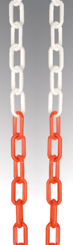 Chain 6mm red & white 10m length polyethylene