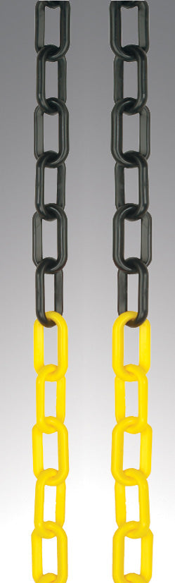 Chain 6mm black & yellow 10m length polyethylene