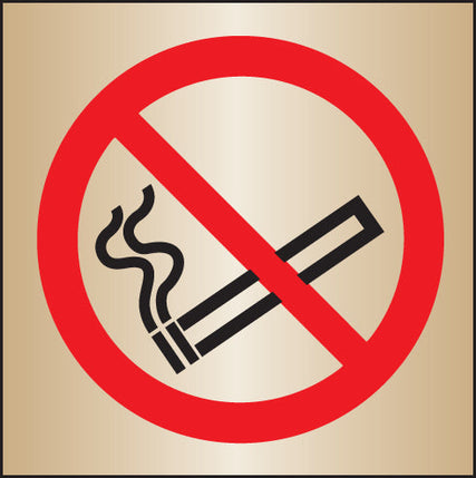 No smoking 140x140mm brass