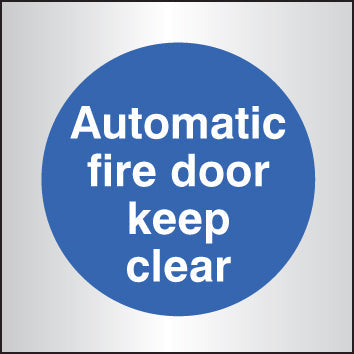 Auto fire door keep clear 70x70mm aluminium