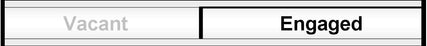Vacant/engaged door slider